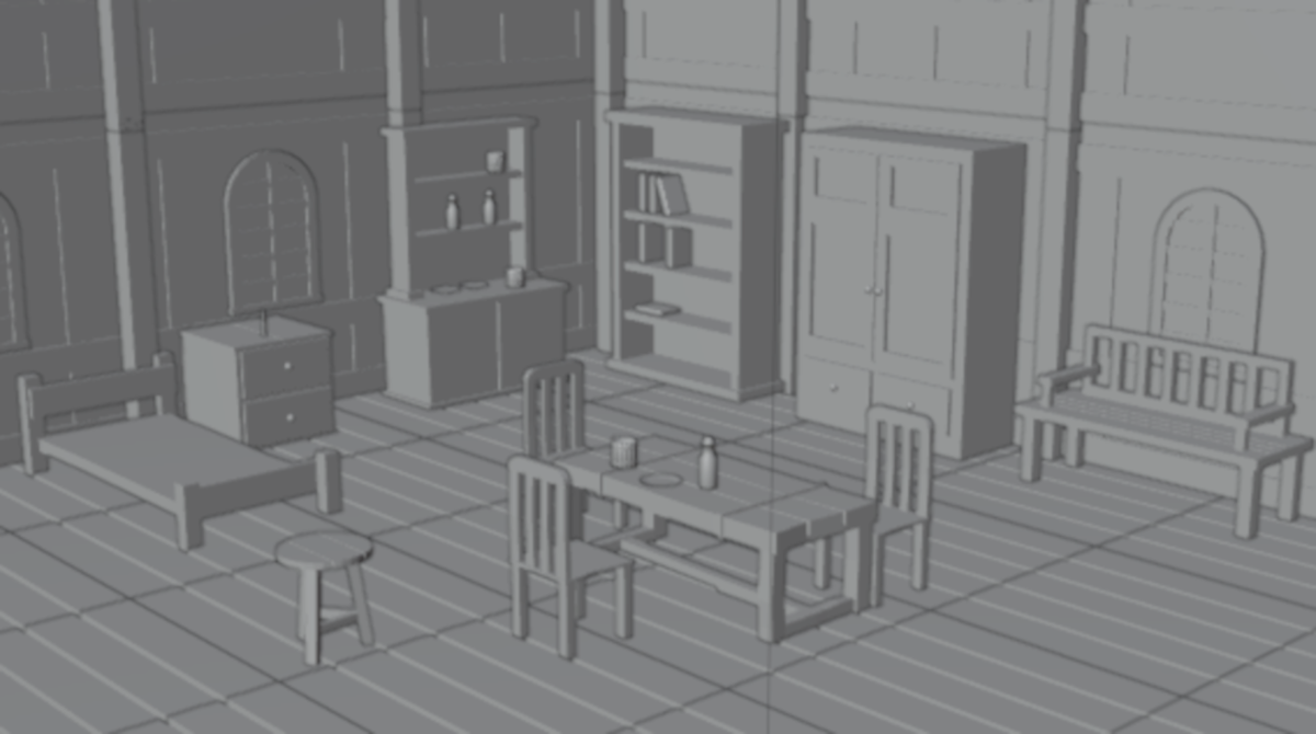 Furniture and props solid3